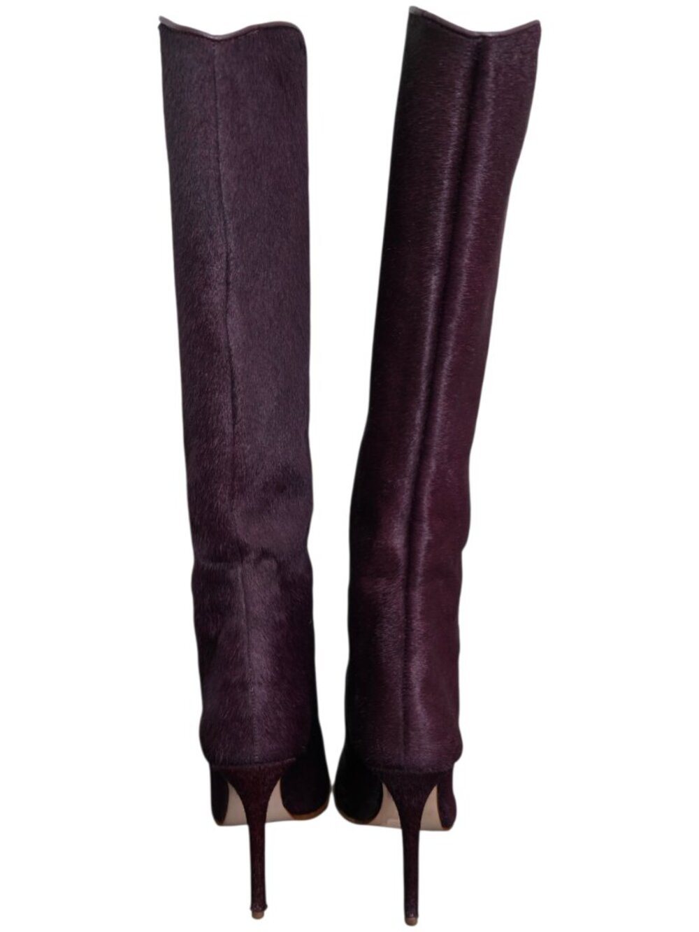 Schutz Maryana Boot Welt Wild Bloodstone Burgundy Calf Hair Western Size 9 - Picture 4 of 10
